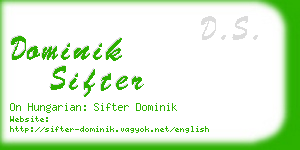 dominik sifter business card